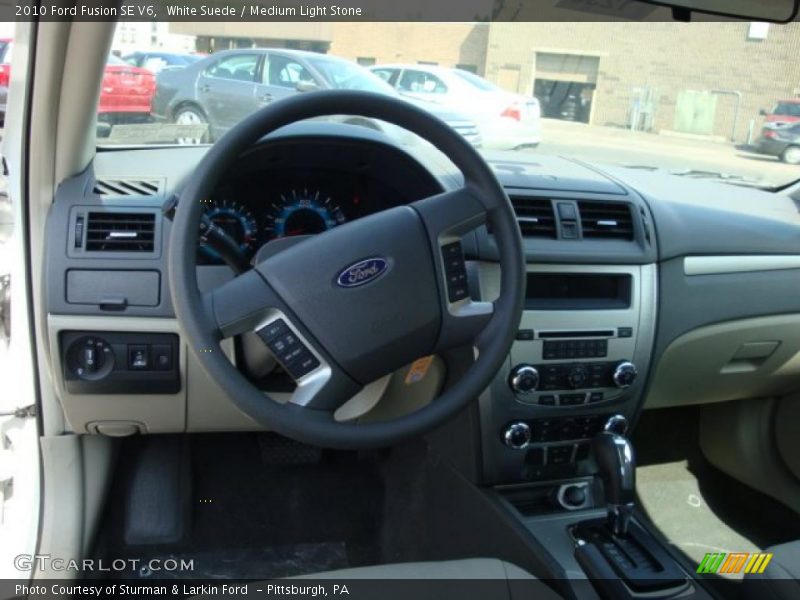 White Suede / Medium Light Stone 2010 Ford Fusion SE V6