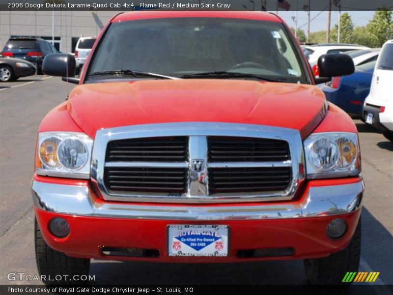 Flame Red / Medium Slate Gray 2006 Dodge Dakota Laramie Quad Cab 4x4