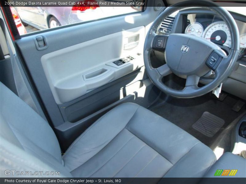 Flame Red / Medium Slate Gray 2006 Dodge Dakota Laramie Quad Cab 4x4
