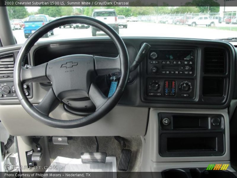 Summit White / Gray/Dark Charcoal 2003 Chevrolet Suburban 1500 LS