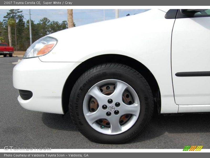 Super White / Gray 2007 Toyota Corolla CE