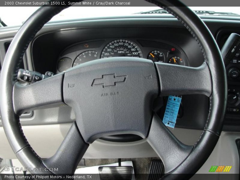 Summit White / Gray/Dark Charcoal 2003 Chevrolet Suburban 1500 LS