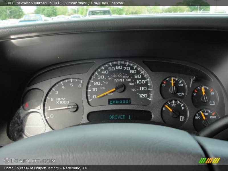 Summit White / Gray/Dark Charcoal 2003 Chevrolet Suburban 1500 LS