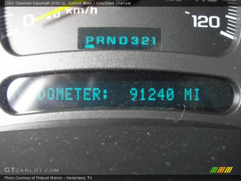 Summit White / Gray/Dark Charcoal 2003 Chevrolet Suburban 1500 LS