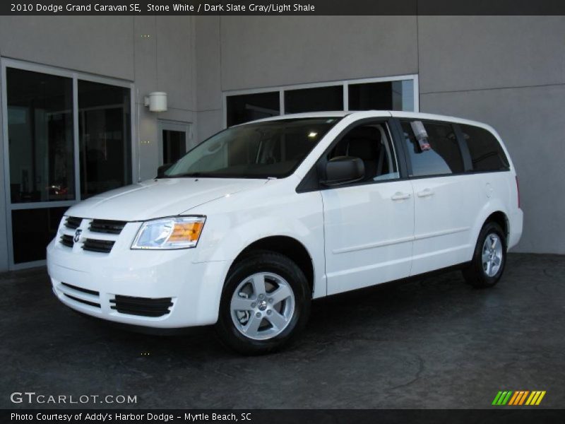 Stone White / Dark Slate Gray/Light Shale 2010 Dodge Grand Caravan SE