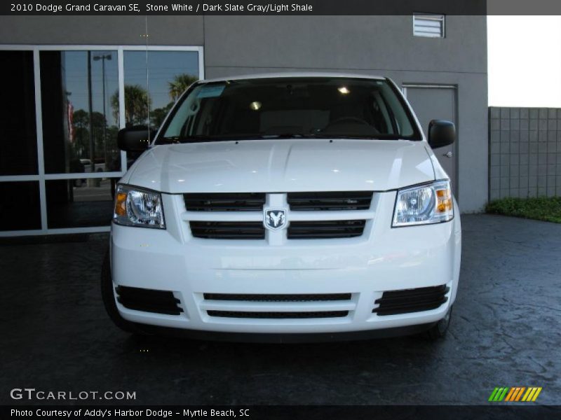 Stone White / Dark Slate Gray/Light Shale 2010 Dodge Grand Caravan SE