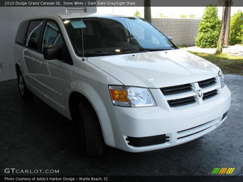 Stone White / Dark Slate Gray/Light Shale 2010 Dodge Grand Caravan SE