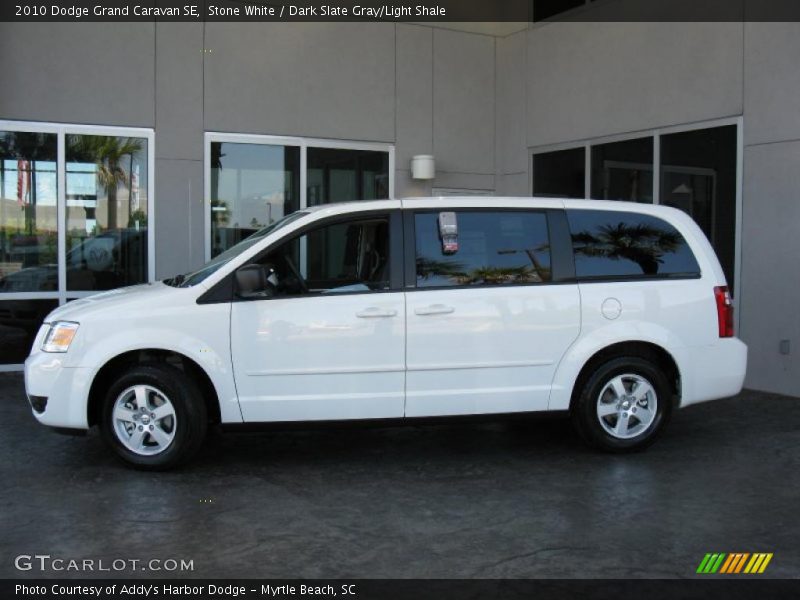 Stone White / Dark Slate Gray/Light Shale 2010 Dodge Grand Caravan SE