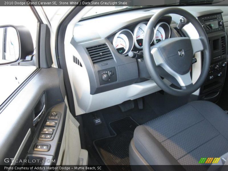 Stone White / Dark Slate Gray/Light Shale 2010 Dodge Grand Caravan SE