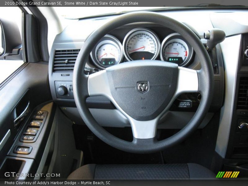 Stone White / Dark Slate Gray/Light Shale 2010 Dodge Grand Caravan SE