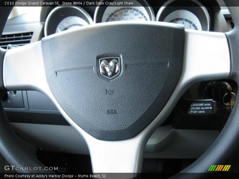 Stone White / Dark Slate Gray/Light Shale 2010 Dodge Grand Caravan SE