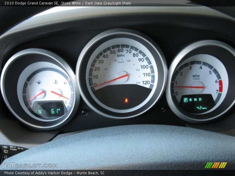 Stone White / Dark Slate Gray/Light Shale 2010 Dodge Grand Caravan SE