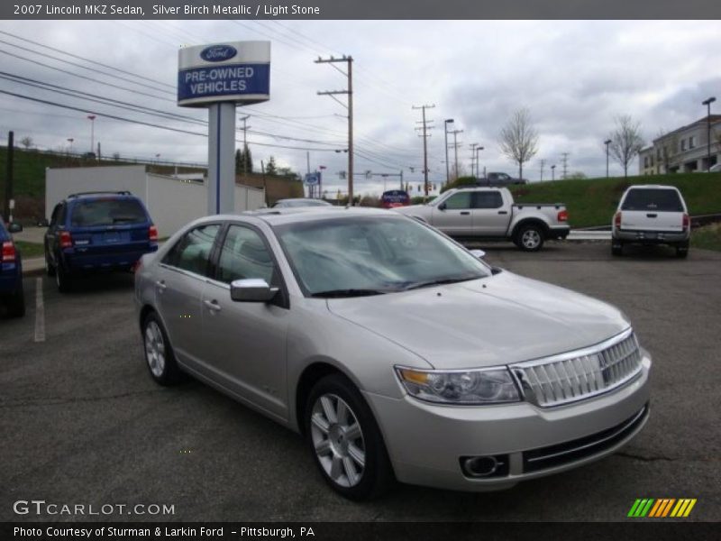 Silver Birch Metallic / Light Stone 2007 Lincoln MKZ Sedan