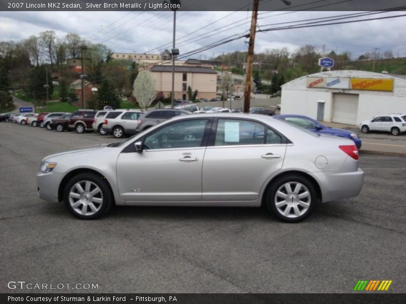 Silver Birch Metallic / Light Stone 2007 Lincoln MKZ Sedan