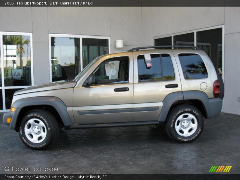 Dark Khaki Pearl / Khaki 2005 Jeep Liberty Sport