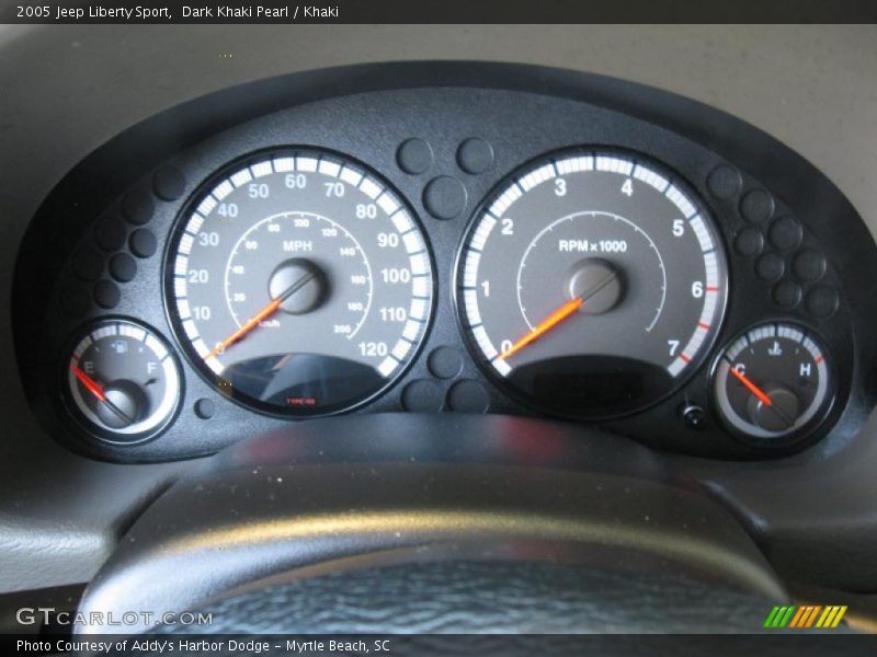 Dark Khaki Pearl / Khaki 2005 Jeep Liberty Sport