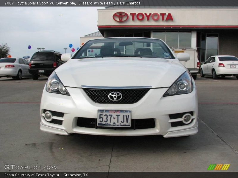 Blizzard White Pearl / Dark Charcoal 2007 Toyota Solara Sport V6 Convertible