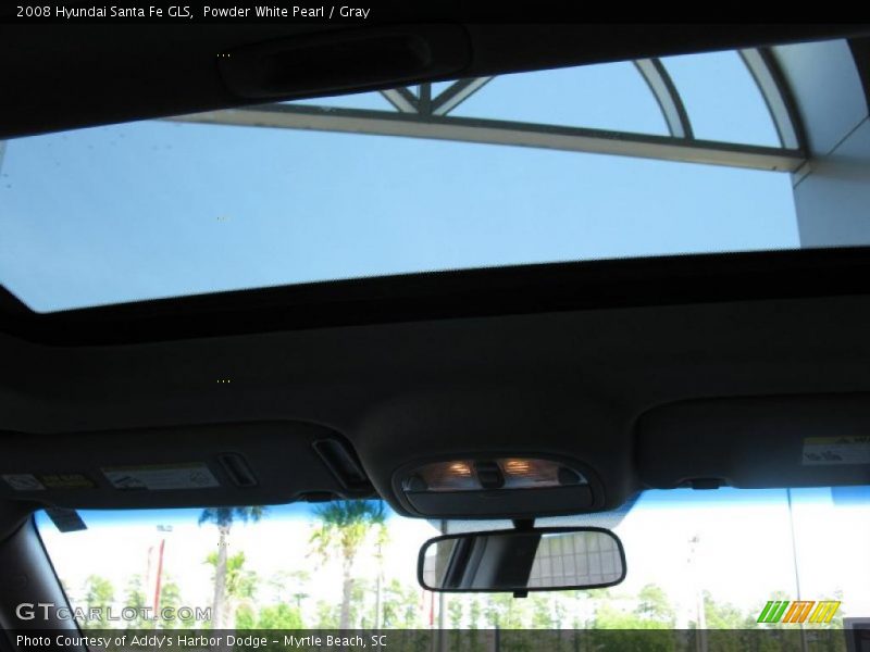 Powder White Pearl / Gray 2008 Hyundai Santa Fe GLS