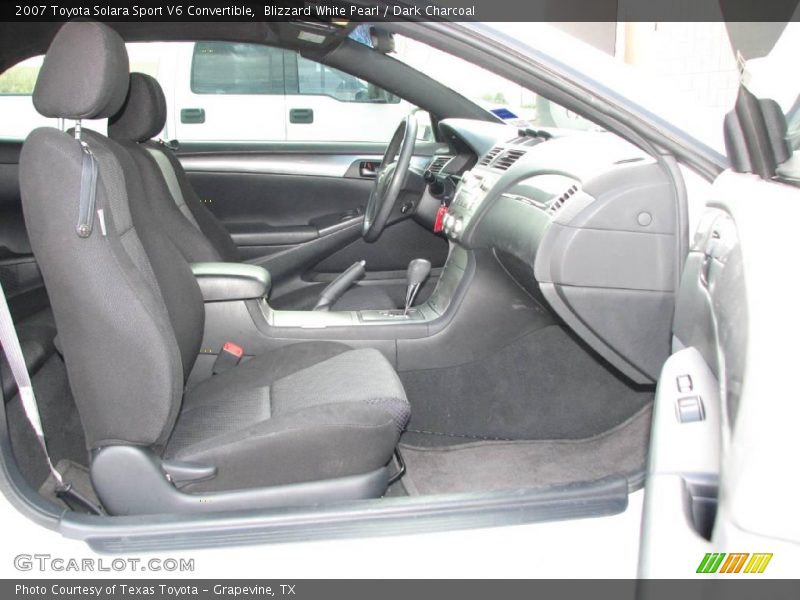 Blizzard White Pearl / Dark Charcoal 2007 Toyota Solara Sport V6 Convertible