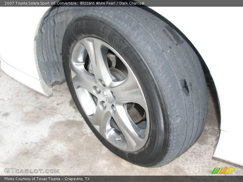 Blizzard White Pearl / Dark Charcoal 2007 Toyota Solara Sport V6 Convertible