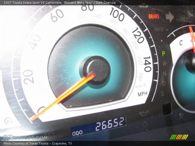 Blizzard White Pearl / Dark Charcoal 2007 Toyota Solara Sport V6 Convertible