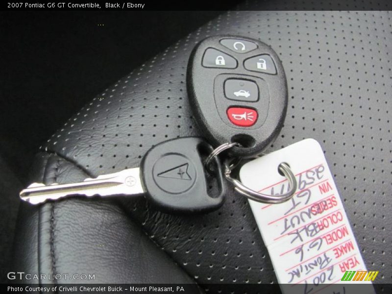 Black / Ebony 2007 Pontiac G6 GT Convertible