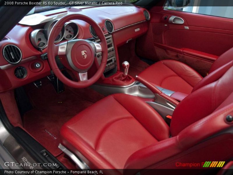 GT Silver Metallic / Carrera Red 2008 Porsche Boxster RS 60 Spyder