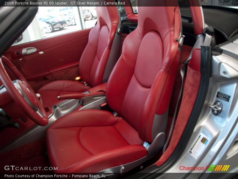 GT Silver Metallic / Carrera Red 2008 Porsche Boxster RS 60 Spyder