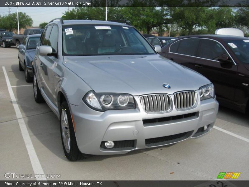 Silver Grey Metallic / Grey 2007 BMW X3 3.0si