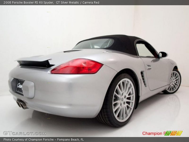 GT Silver Metallic / Carrera Red 2008 Porsche Boxster RS 60 Spyder
