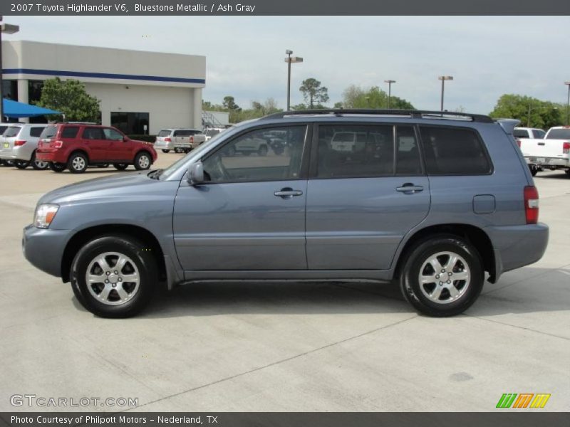 Bluestone Metallic / Ash Gray 2007 Toyota Highlander V6