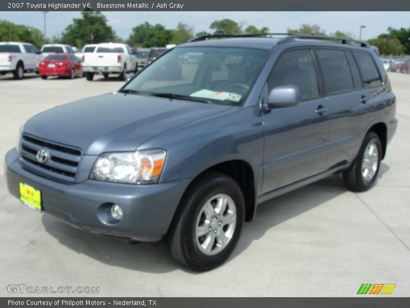 Bluestone Metallic / Ash Gray 2007 Toyota Highlander V6