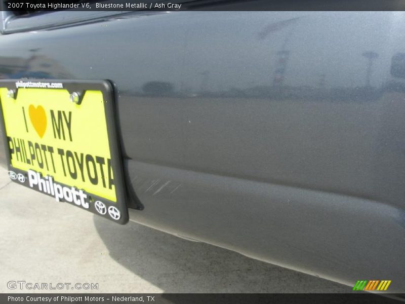 Bluestone Metallic / Ash Gray 2007 Toyota Highlander V6
