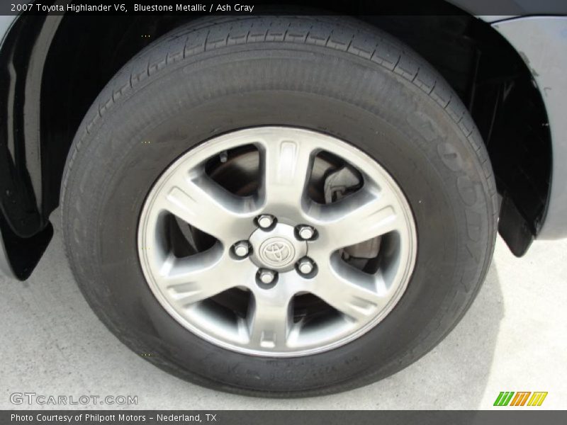 Bluestone Metallic / Ash Gray 2007 Toyota Highlander V6