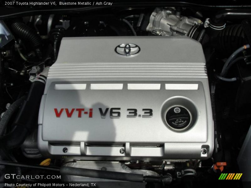Bluestone Metallic / Ash Gray 2007 Toyota Highlander V6