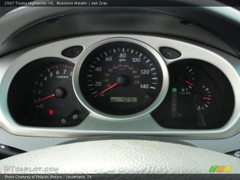 Bluestone Metallic / Ash Gray 2007 Toyota Highlander V6