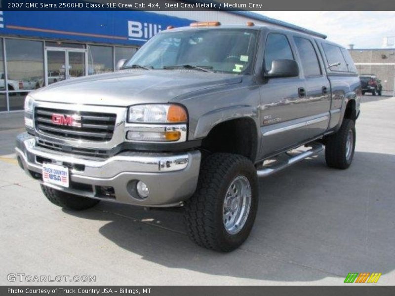 Steel Gray Metallic / Medium Gray 2007 GMC Sierra 2500HD Classic SLE Crew Cab 4x4
