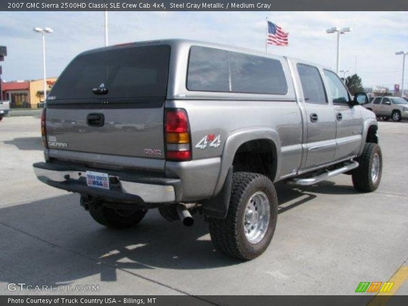 Steel Gray Metallic / Medium Gray 2007 GMC Sierra 2500HD Classic SLE Crew Cab 4x4