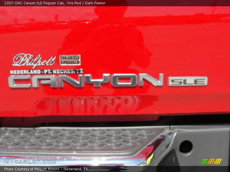 Fire Red / Dark Pewter 2007 GMC Canyon SLE Regular Cab