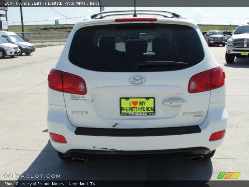 Arctic White / Beige 2007 Hyundai Santa Fe Limited