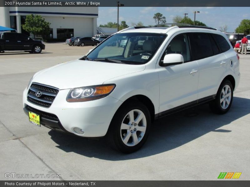 Arctic White / Beige 2007 Hyundai Santa Fe Limited