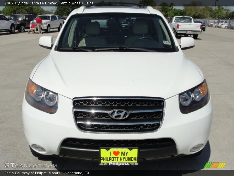 Arctic White / Beige 2007 Hyundai Santa Fe Limited