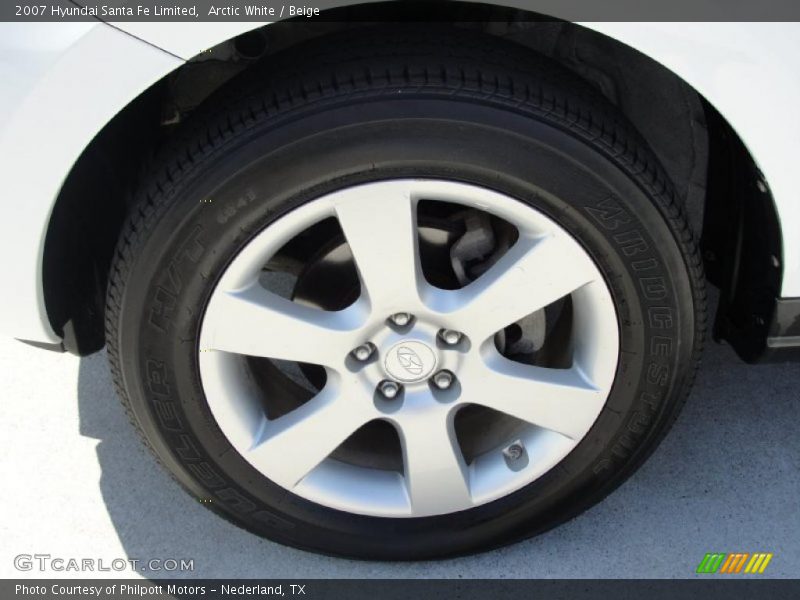 Arctic White / Beige 2007 Hyundai Santa Fe Limited