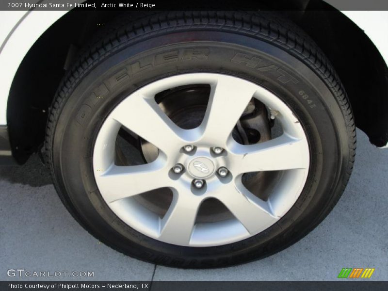 Arctic White / Beige 2007 Hyundai Santa Fe Limited