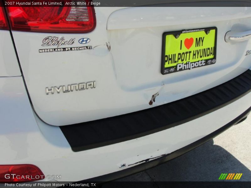 Arctic White / Beige 2007 Hyundai Santa Fe Limited