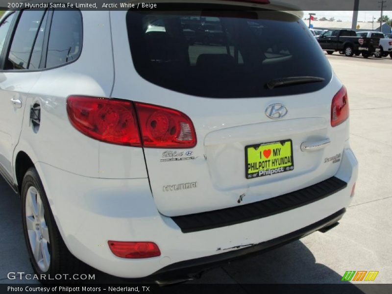 Arctic White / Beige 2007 Hyundai Santa Fe Limited