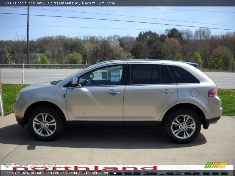 Gold Leaf Metallic / Medium Light Stone 2010 Lincoln MKX AWD