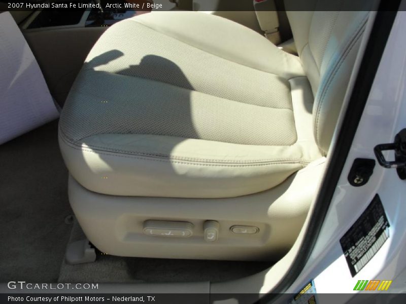 Arctic White / Beige 2007 Hyundai Santa Fe Limited