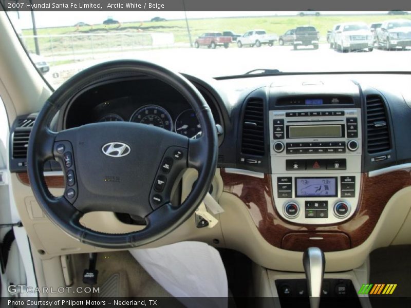 Arctic White / Beige 2007 Hyundai Santa Fe Limited