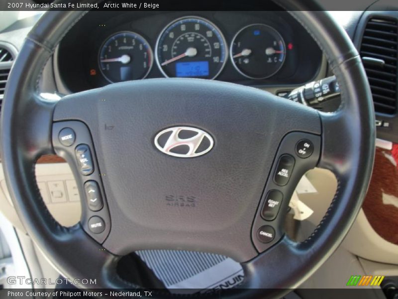 Arctic White / Beige 2007 Hyundai Santa Fe Limited